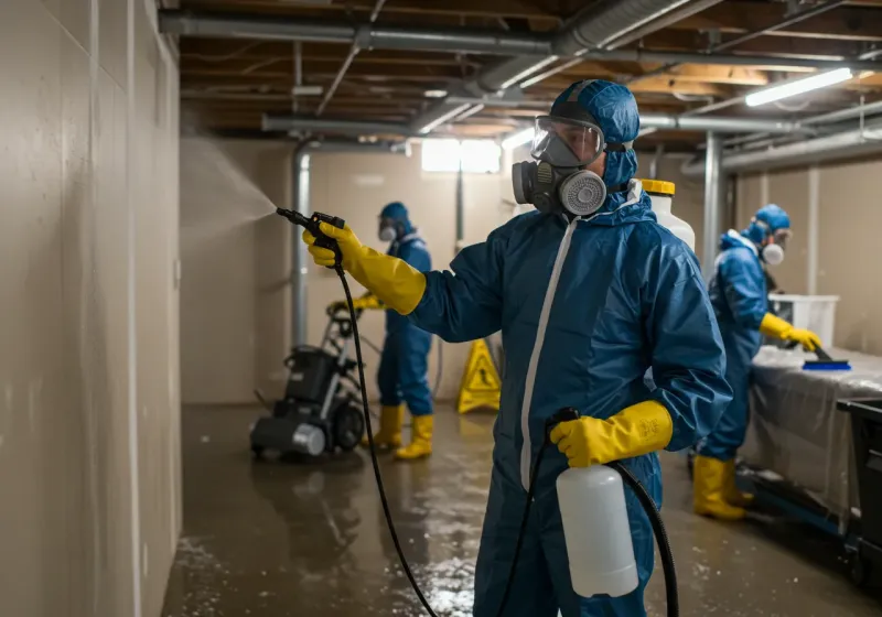 Basement Sanitization and Antimicrobial Treatment process in Demopolis, AL