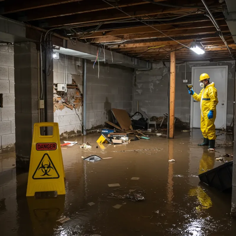 Flooded Basement Electrical Hazard in Demopolis, AL Property